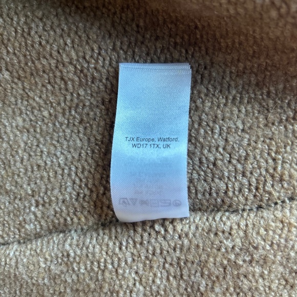 Tahari Tan Cream Wool Acrylic Nylon Knit Hooded Cardigan size 2X - Picture 13 of 13